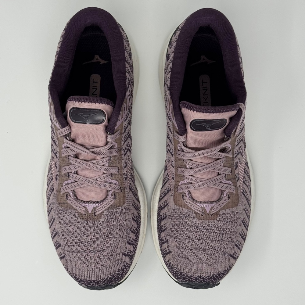 Mizuno Wave Rider 24 Waveknit Women’s Size 9.5 Woodrose Pale Lilac Running Shoes - Picture 5 of 11